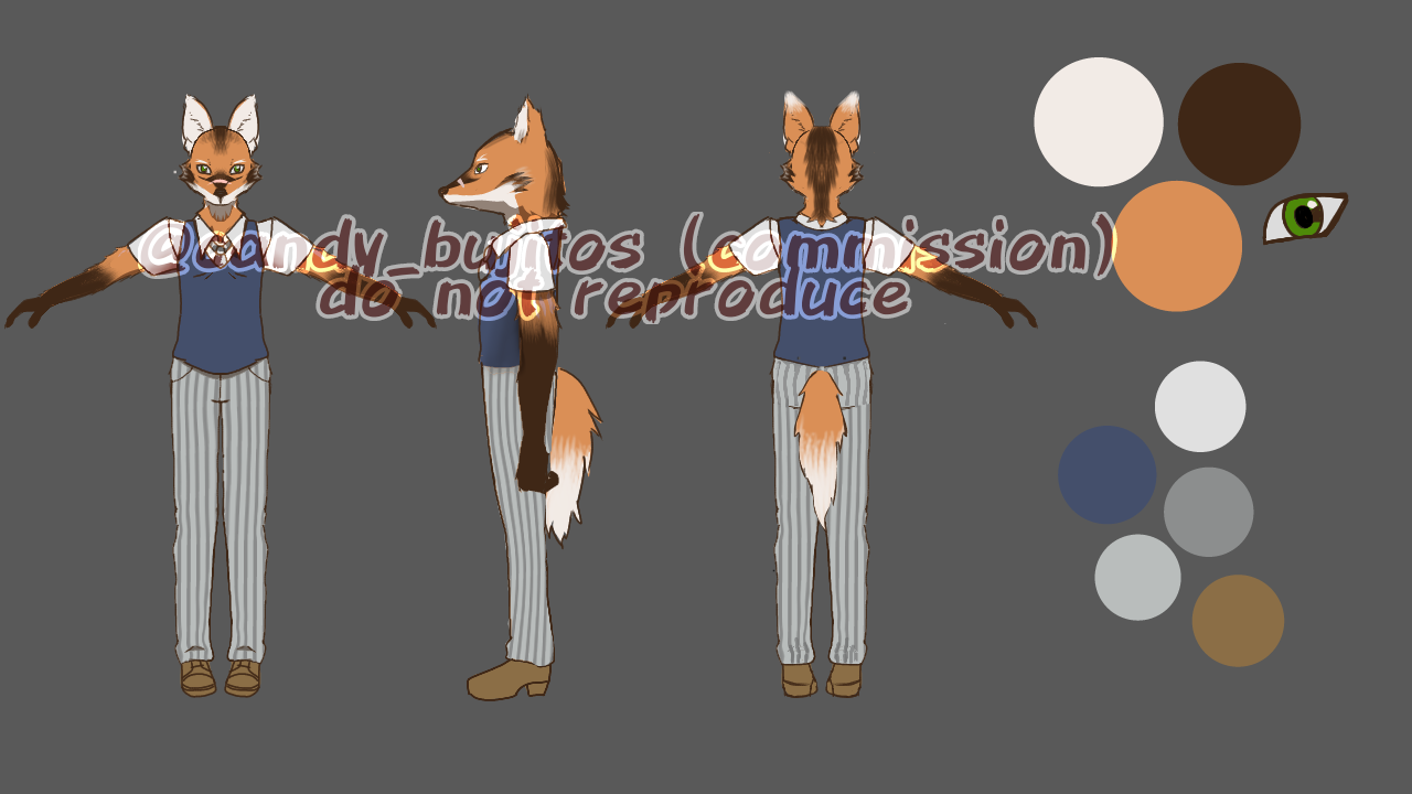 Aguaraguazú fursona reference sheet